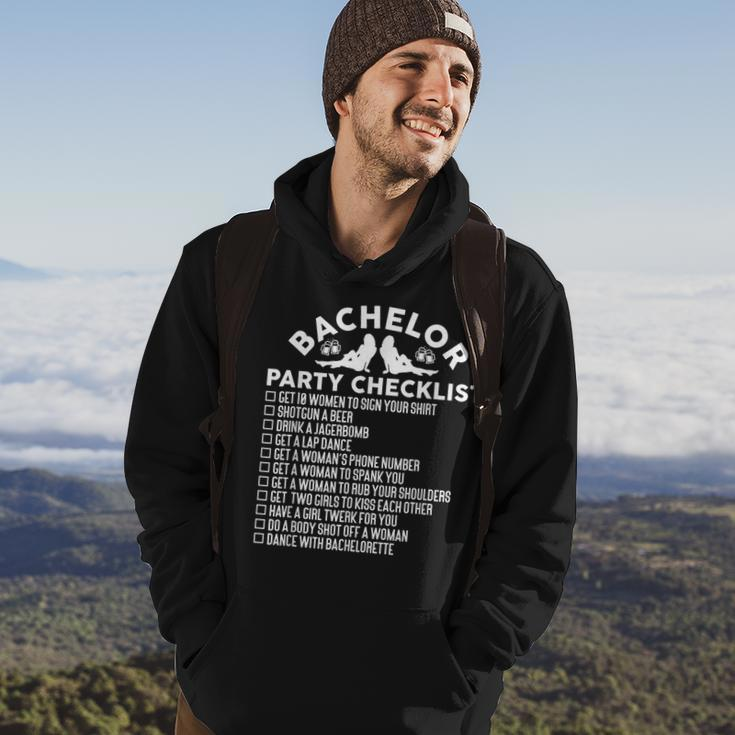 Getting Married Groom Bachelor Party Checklist Hoodie Lifestyle
