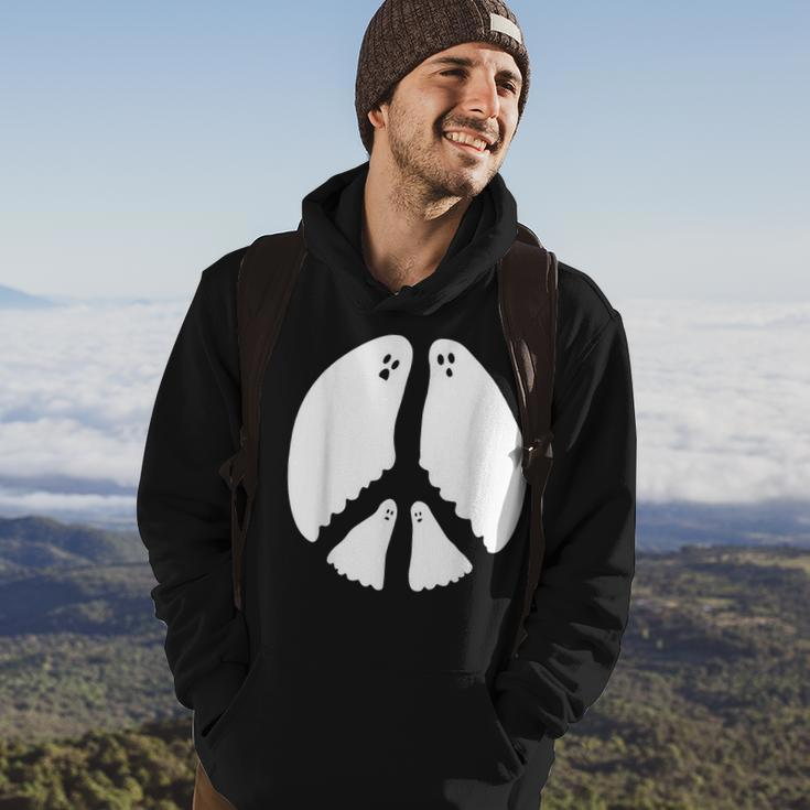Ghost Peace Sign Hoodie Lifestyle