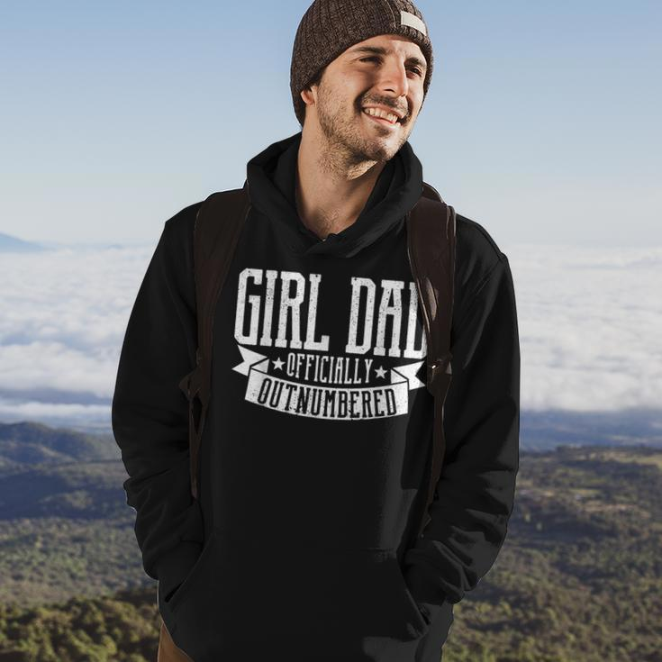 Girl Dad Officially Outnumbered Funny Dad Of Girls Daddy Hoodie Lifestyle