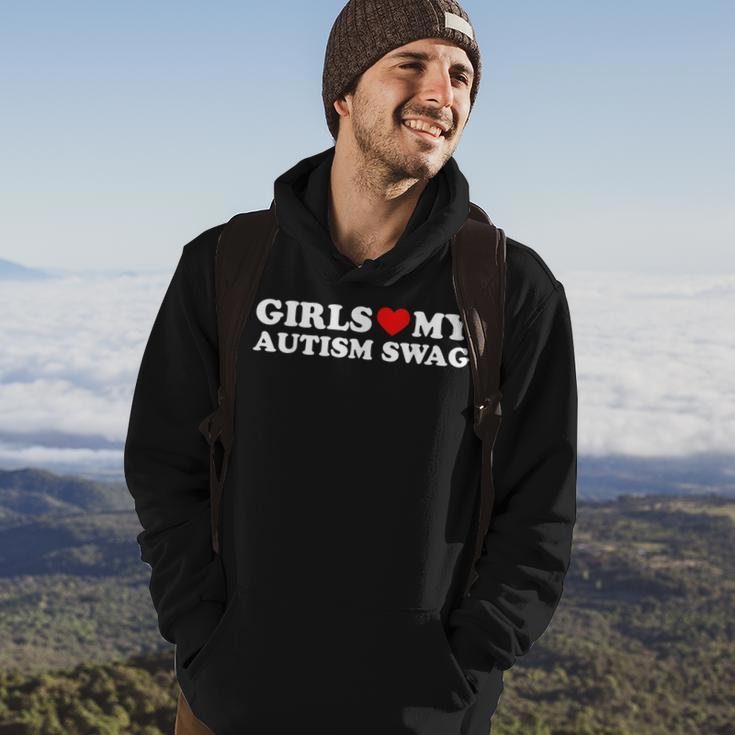 Girls Love My Autism Swag Funny Autistic Boy Gifts Awareness Hoodie Lifestyle