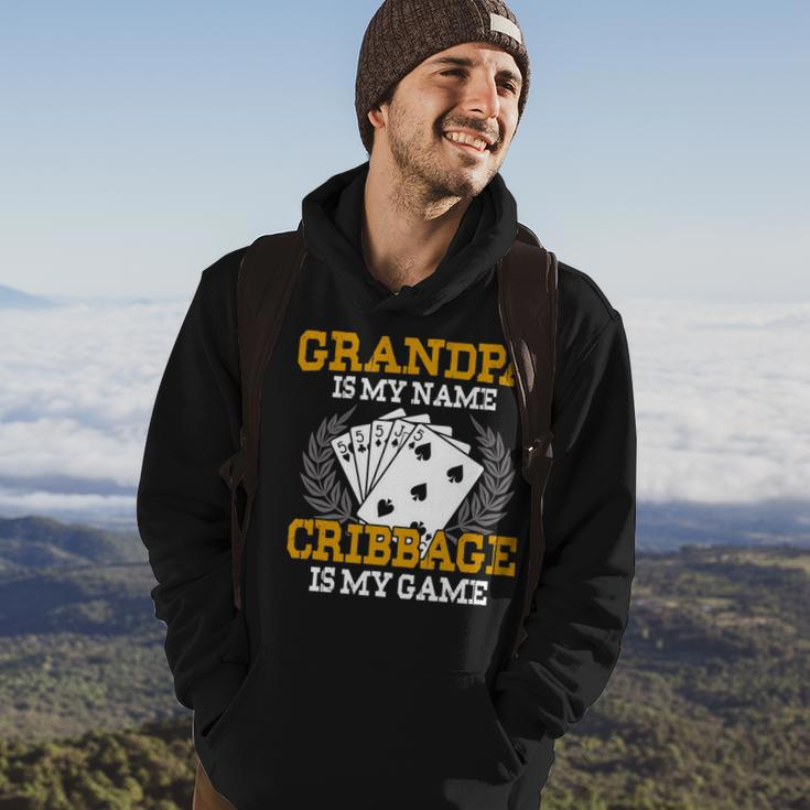 Grandpa Is My Name Cribbage Is My Game - Crib Funny Gift Hoodie Lifestyle
