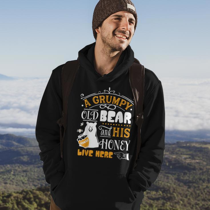 Grumpy Old Bear And His Honey Live Here Hoodie Lifestyle