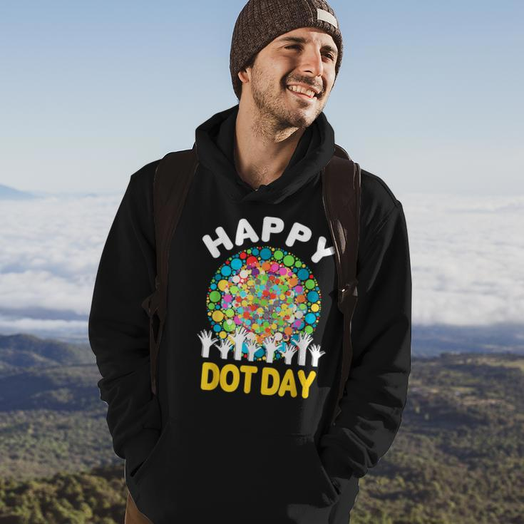 Happy Dot Day 2023 Colorful Dot Hand International Dot Day Hoodie Lifestyle