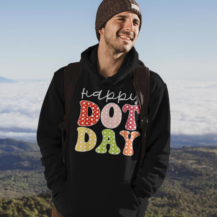 Happy Dot Day 2023 Colorful Pastel International Dot Day Hoodie Lifestyle