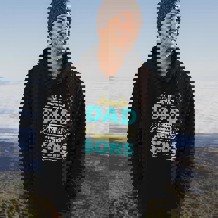 I Am Proud Dad Of Two Awesome Sons Hoodie Lifestyle