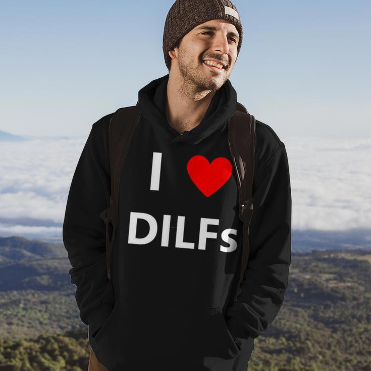I Heart Love Dilfs Funny Adult Sex Lover Hot Dad Hunter Gift Hoodie Lifestyle