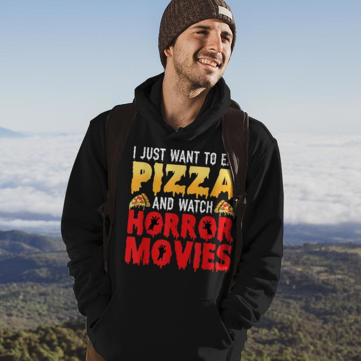 I Just Want To Eat Pizza And Watch Horror Movies Hoodie Lifestyle
