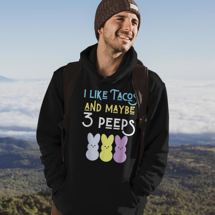 I Like Tacos And Maybe 3 People Easter Peeps Taco Food Funny Hoodie Lifestyle