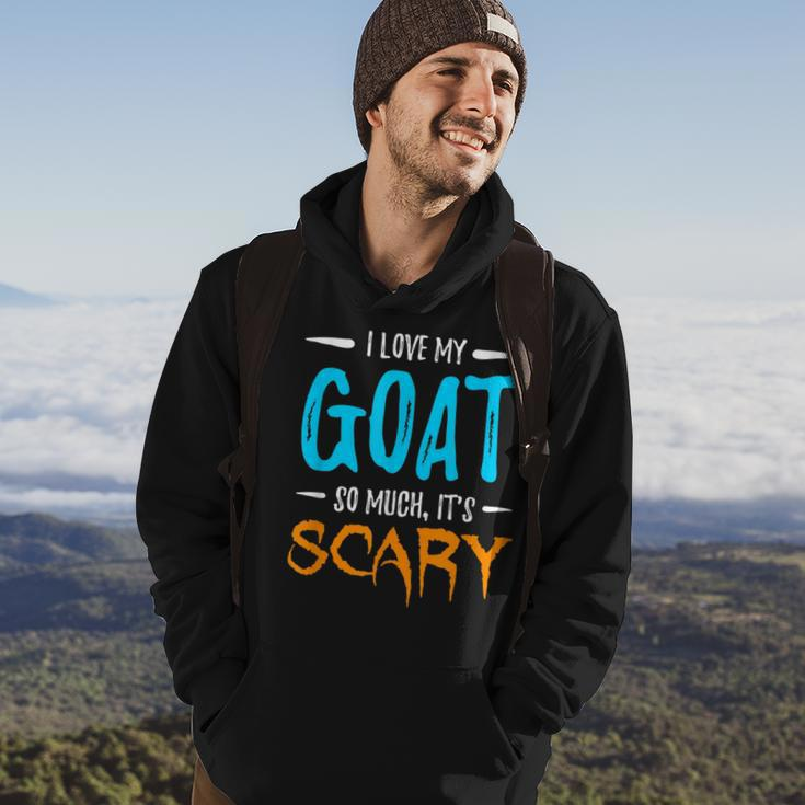 I Love My Goat Goat Lover Scary Halloween Gift Hoodie Lifestyle