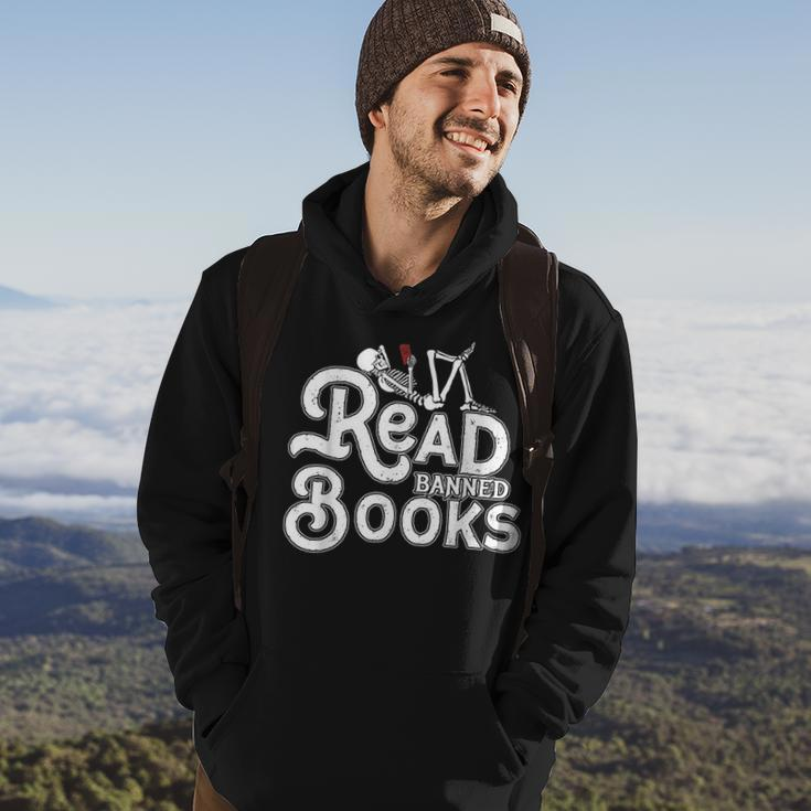 I Read Banned Books Reading Bookworm Hoodie Lifestyle