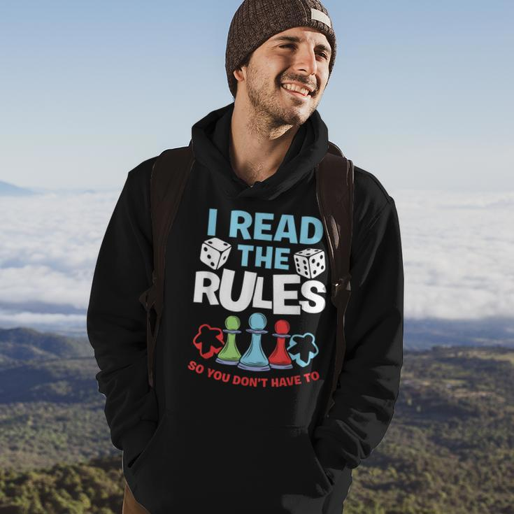 I Read The Rules Board Dice Chess Board Gaming Board Gamers Hoodie Lifestyle