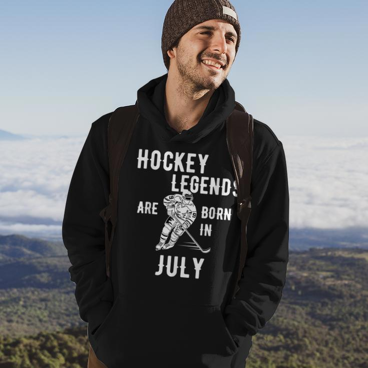 Ice Hockey Legends Are Born In July Birthday Hockey Funny Gifts Hoodie Lifestyle