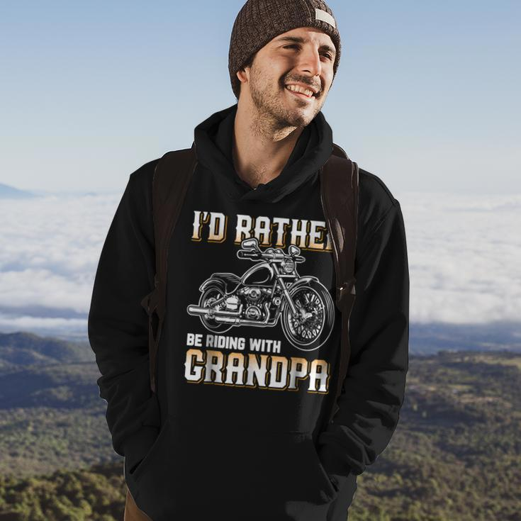 Id Rather Be Riding With Grandpa Biker Hoodie Lifestyle