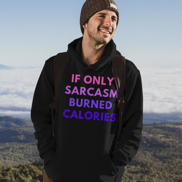 If Only Sarcasm Burned Calories Colored Heart Hoodie Lifestyle
