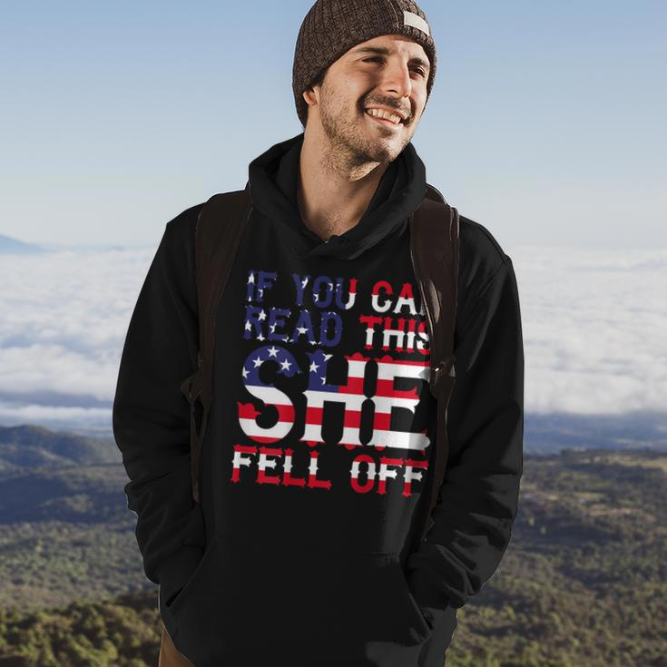 If You Can Read This She Fell Off Funny Motorcycle Gift For Mens Hoodie Lifestyle