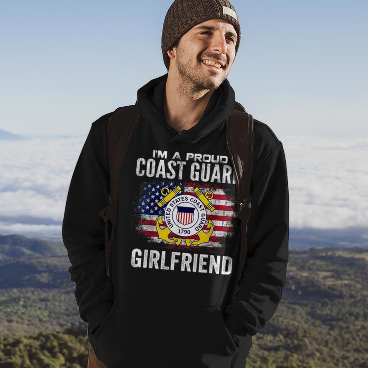 Im A Proud Coast Guard Girlfriend With American Flag Gift Hoodie Lifestyle