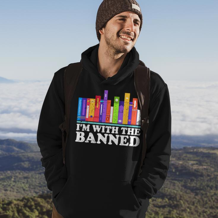 I'm With The Banned Books I Read Banned Books Lovers Library Hoodie Lifestyle