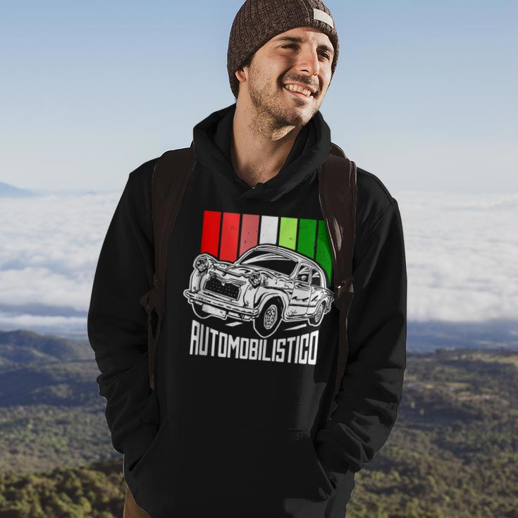 Italian Automotive With Italy Flag Colors Auto Classic Cars Hoodie Lifestyle