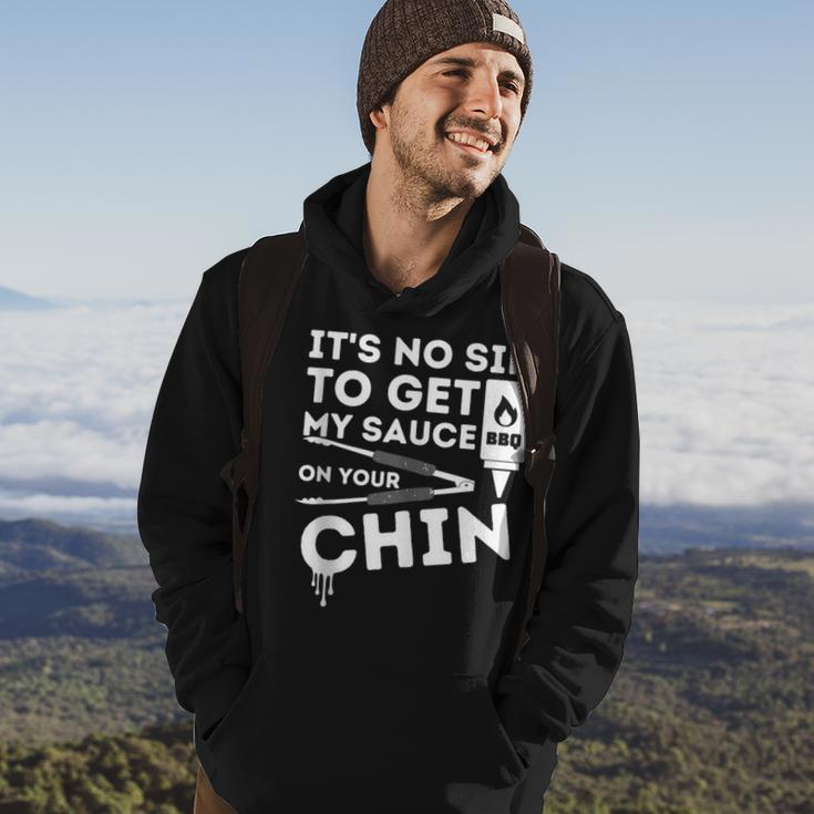 It's No Sin To Get My Sauce Bbq Smoker Barbecue Grill Hoodie Lifestyle