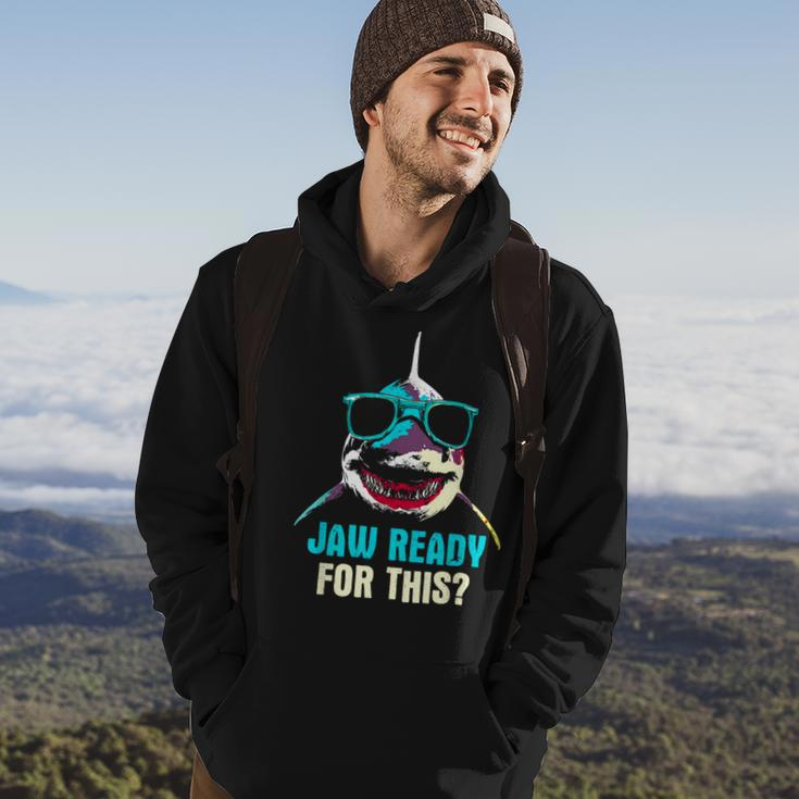 Jaw Ready For This Week - Funny Friday Shark Vacation Summer Hoodie Lifestyle