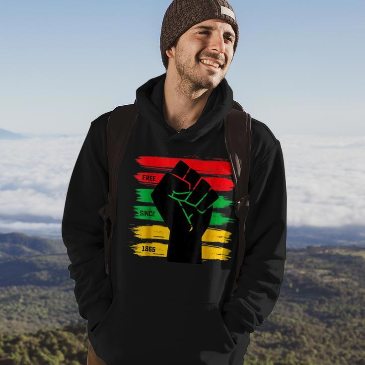 Junenth Free Since 1865 Black History Freedom Fist Hoodie Lifestyle