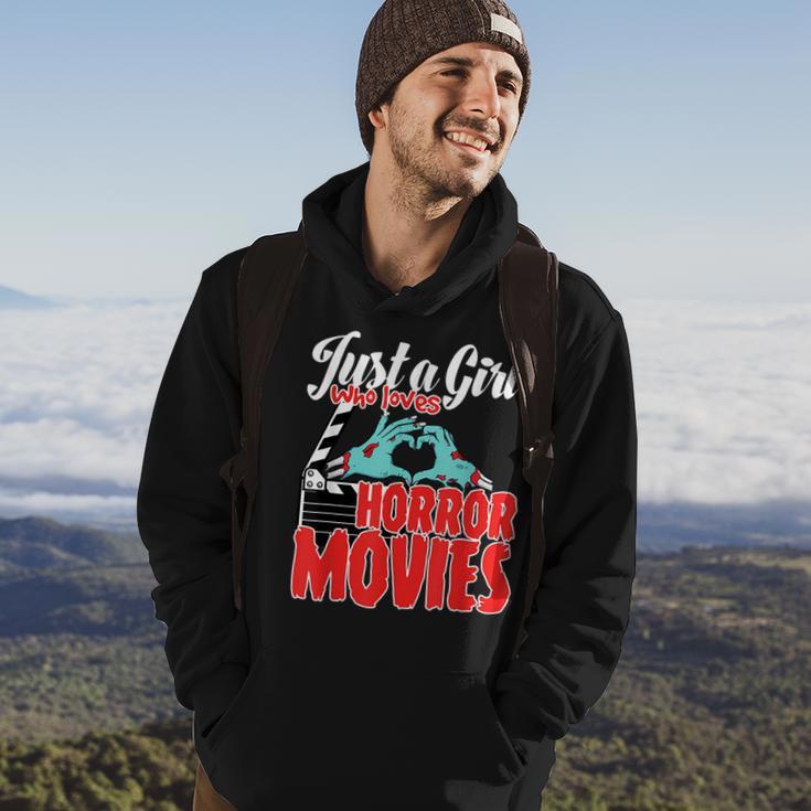 Just A Girl Who Loves Horror Movies And Chill A Scream Queen Movies Hoodie Lifestyle