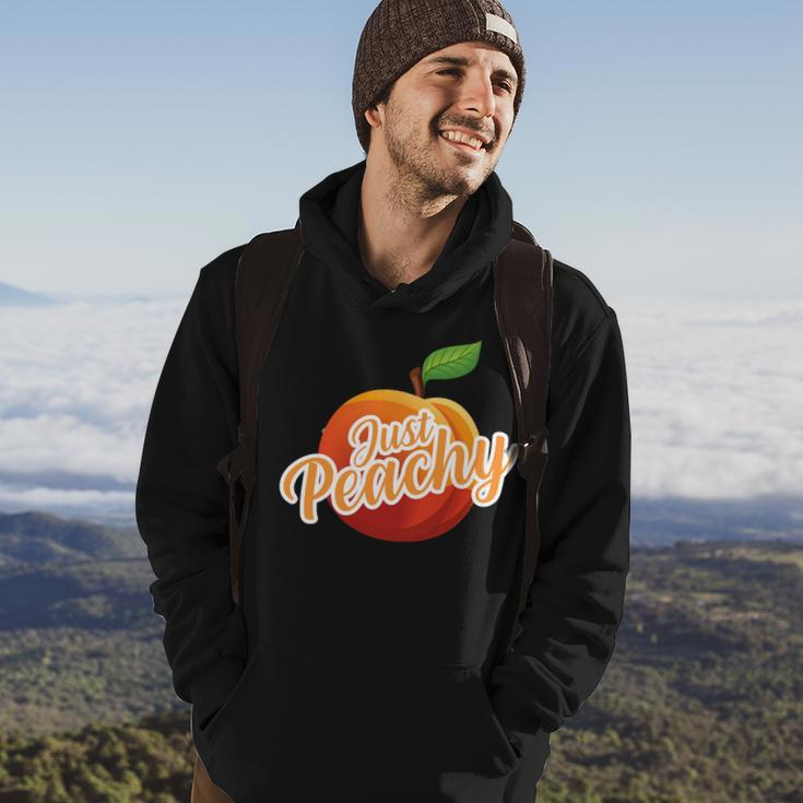 Just Peachy Summer Positive Motivational Inspirational Quote Hoodie Lifestyle