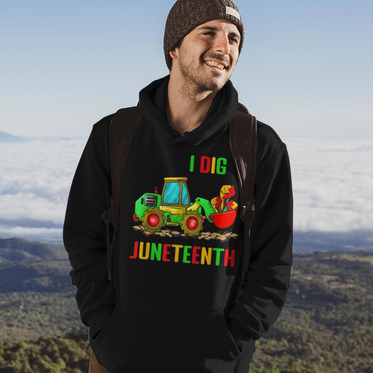 Kids I Dig Junenth Fists Tractor Toddler Boys Tractors Hoodie Lifestyle