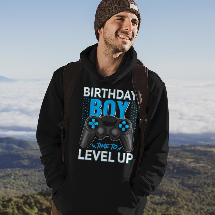 Level Up Birthday Boy Gamer Kids Party Video Game Gift Hoodie Lifestyle