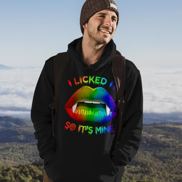 I Licked It So Its Mine Lgbt Gay Pride Mouth Lips Hoodie Lifestyle