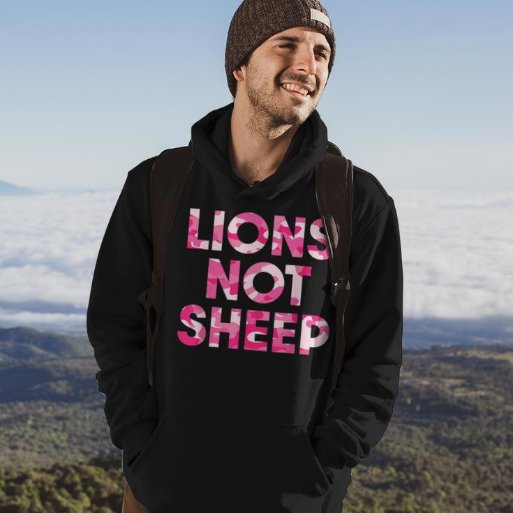 Lions Not Sheep Pink Camo Camouflage Hoodie Lifestyle
