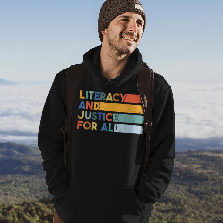 Literacy And Justice For All Protect Libraries Banned Books Hoodie Lifestyle