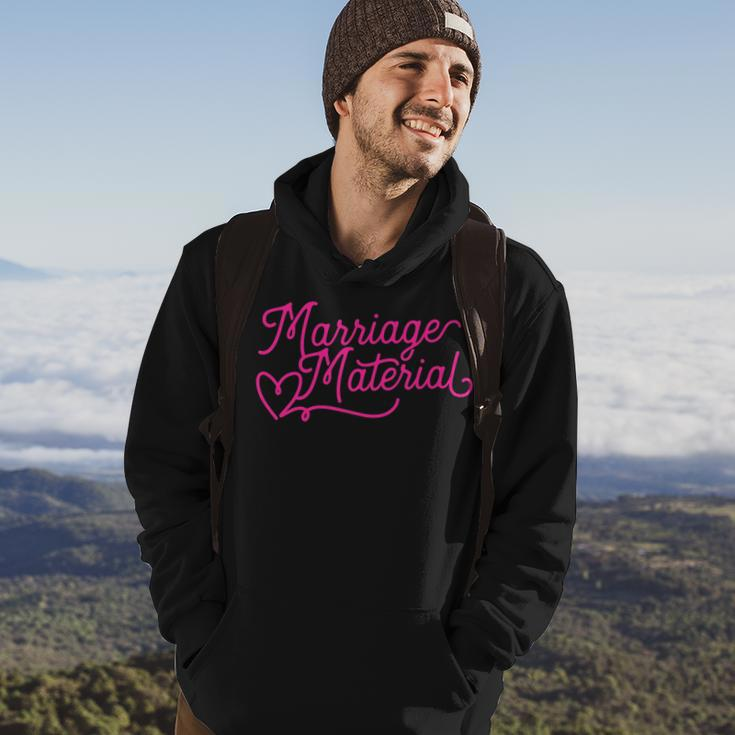 Marriage Material Newly Engaged Girlfriend Fiancee Heart Hoodie Lifestyle