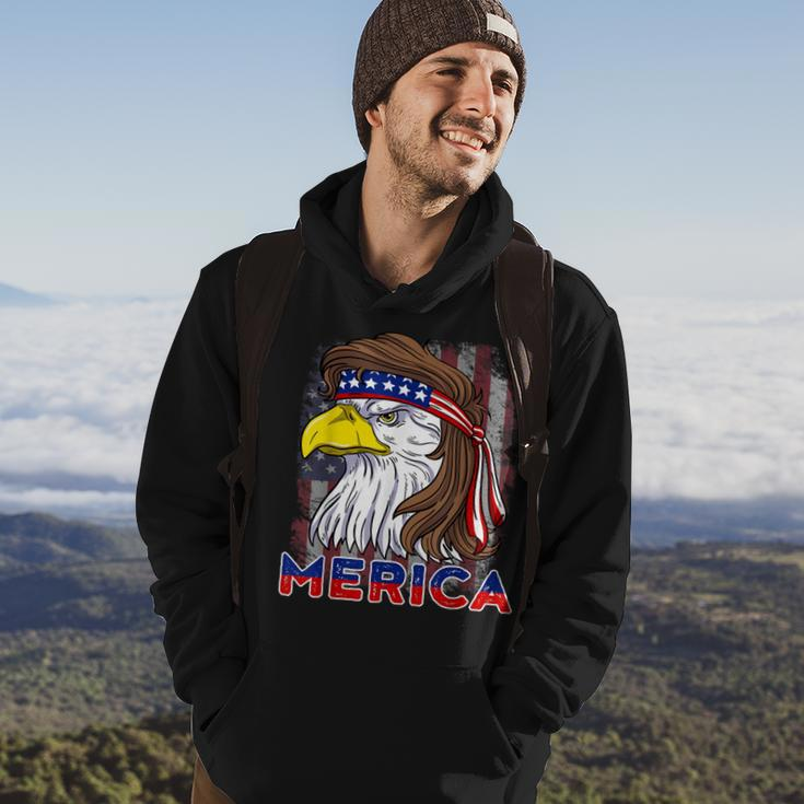 Merica Eagle Mullet American Flag Usa 4Th Of July Hoodie Lifestyle