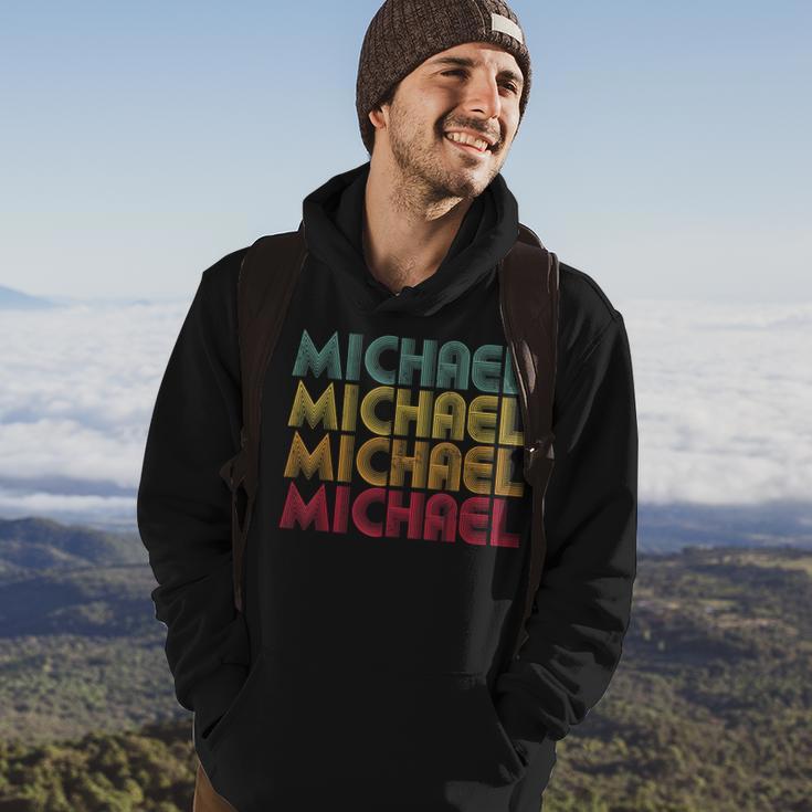 Michael Name Vintage Retro 70S 80S Personalized Gift Hoodie Lifestyle
