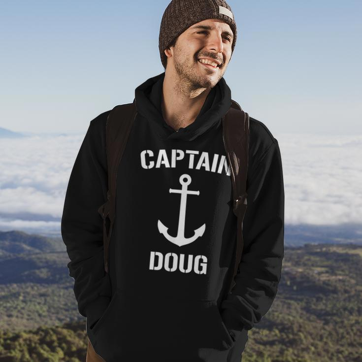 Nautical Captain Doug Personalized Boat Anchor Hoodie Lifestyle