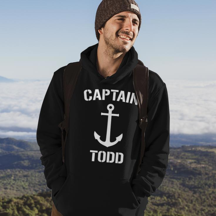 Nautical Captain Todd Personalized Boat Anchor Hoodie Lifestyle