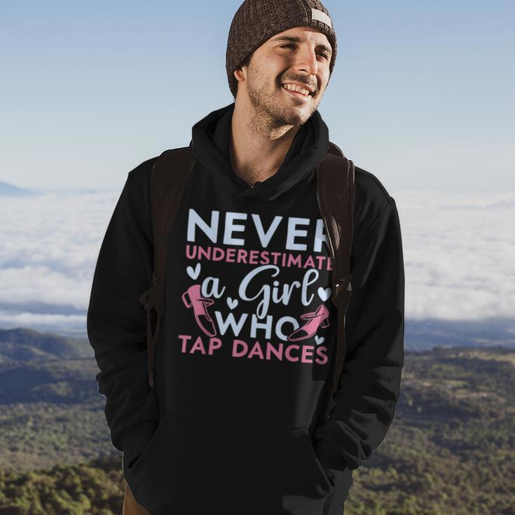 Never Underestimate A Girl Who Tap Dances Tap Dancing Dancing Funny Gifts Hoodie Lifestyle