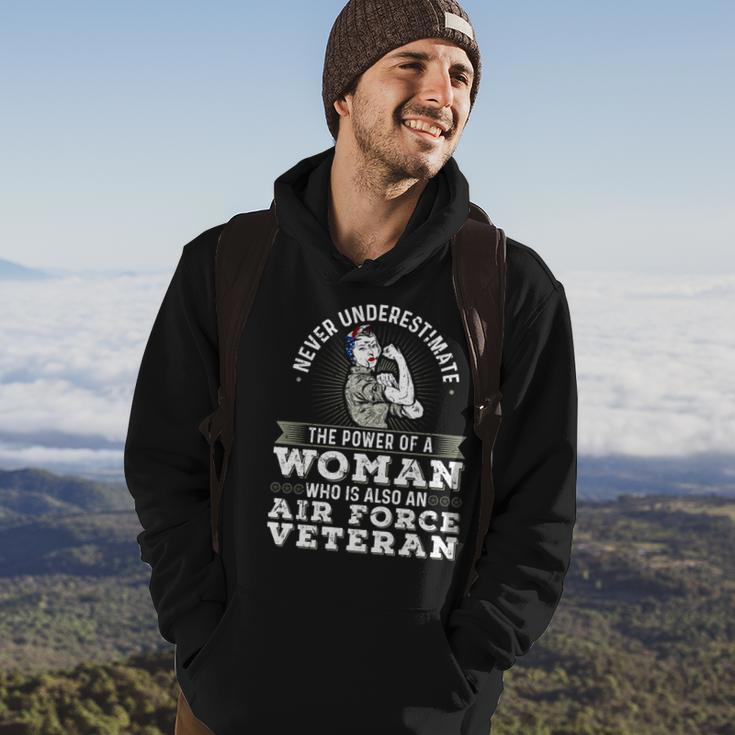 Never Underestimate A Woman Air Force Veteran Soldier Hoodie Lifestyle