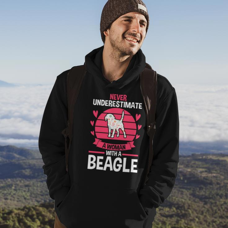 Never Underestimate A Woman With A Beagle Hoodie Lifestyle