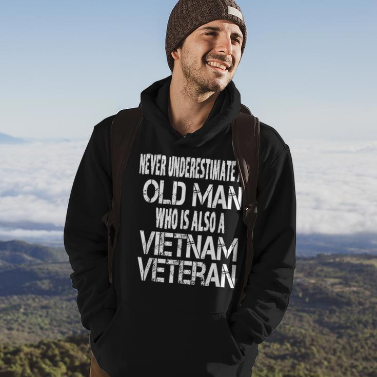 Never Underestimate An Old Man Who Is Also A Vietnam Veteran Gift For Mens Hoodie Lifestyle