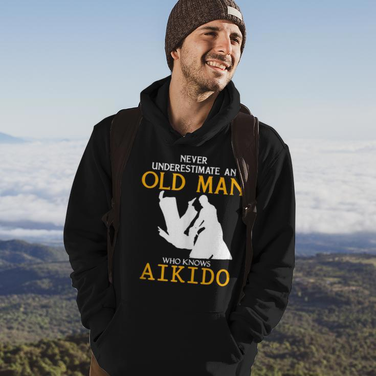 Never Underestimate An Old Man Who Knows Aikido Hoodie Lifestyle