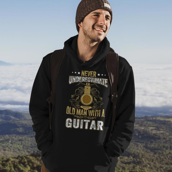 Never Underestimate An Old Man With A Guitar Acoustic Player Hoodie Lifestyle