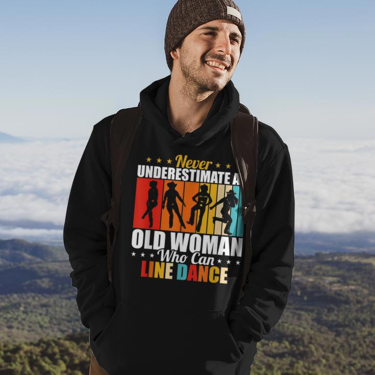 Never Underestimate An Old Woman Who Can Line Dance Hoodie Lifestyle
