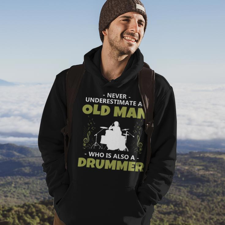 'Never Underestimate An Old Man Drummer' Music Hoodie Lifestyle