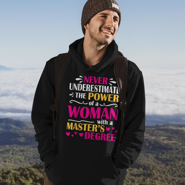Never Underestimate Power Of A Woman With A Masters Degree Hoodie Lifestyle