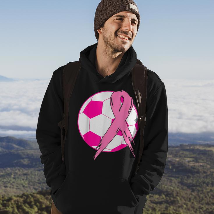 In October We Wear Pink Soccer Breast Cancer Awareness Hoodie Lifestyle