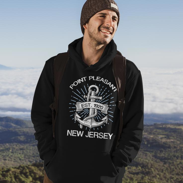 Point Pleasant Nj Vintage Nautical Anchor And RopeHoodie Lifestyle