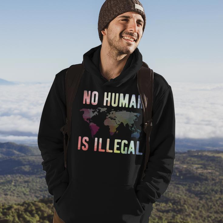 Pro Immigration No Human Is Illegal Hoodie Lifestyle