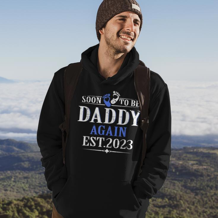 Promoted To Daddy Again 2023 Soon To Be Dad Again Hoodie Lifestyle